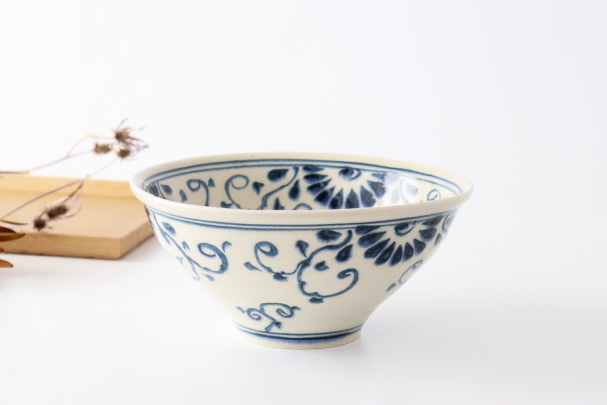 Blueannan Ramen Bowl Flower | Mino Ware