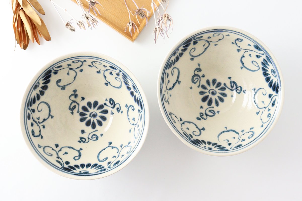 Blueannan Ramen Bowl Flower | Mino Ware