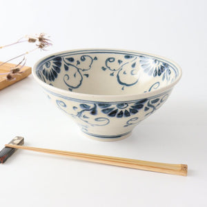 Blueannan Ramen Bowl Flower | Mino Ware