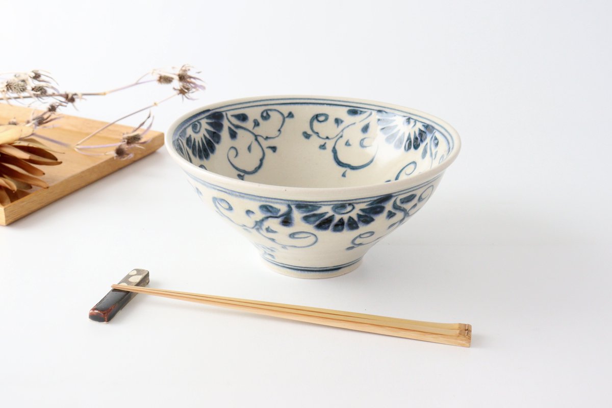 Blueannan Ramen Bowl Flower | Mino Ware