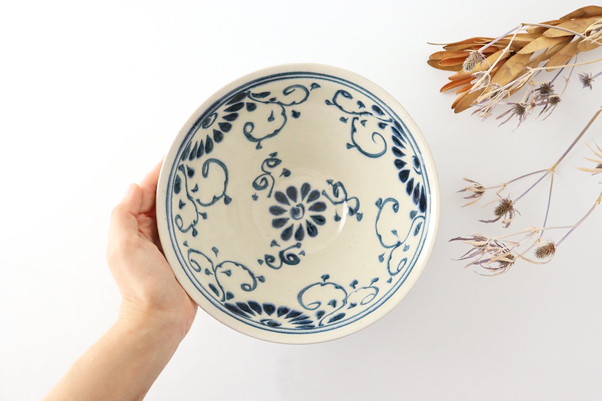 Blueannan Ramen Bowl Flower | Mino Ware