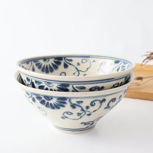 Blueannan Ramen Bowl Flower | Mino Ware