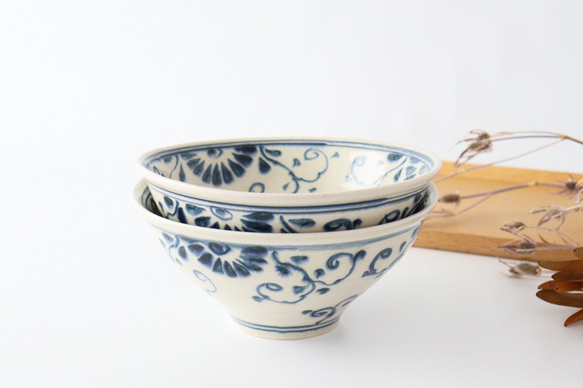 Blueannan Ramen Bowl Flower | Mino Ware