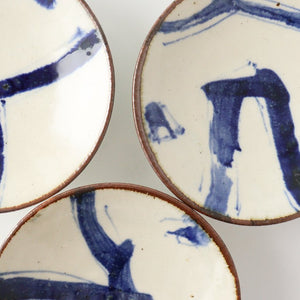 12cm/4.7in Plate Annan Raku Painting Goth Ceramic Minami Kiln Mino Ware