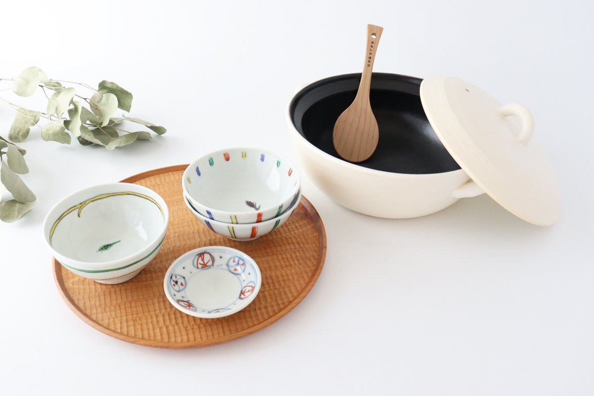 Induction Safe Donabe White | Japanese Clay Pot Banko Ware