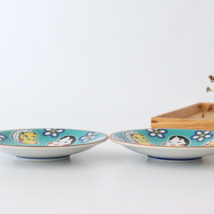 Lucky small plate, Hyottoko pot, porcelain, Seikyo kiln, Kutani ware