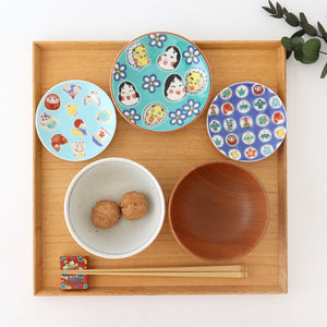 Lucky small plate, Hyottoko pot, porcelain, Seikyo kiln, Kutani ware