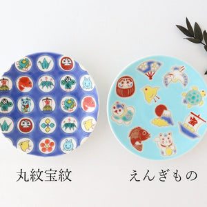 Lucky bean plate, Engimono, porcelain, Seikogama Kutani ware