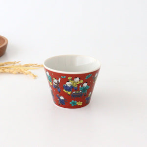 Jushu cup, wooden rice, porcelain, Seikogama Kutani ware