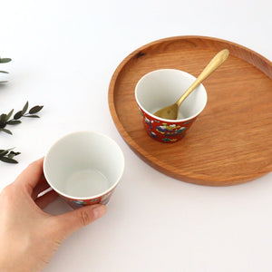 Jushu cup, wooden rice, porcelain, Seikogama Kutani ware