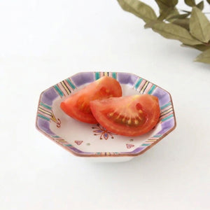 Ginshu Kiln Octagonal Small Colored Plate | Kutani Ware