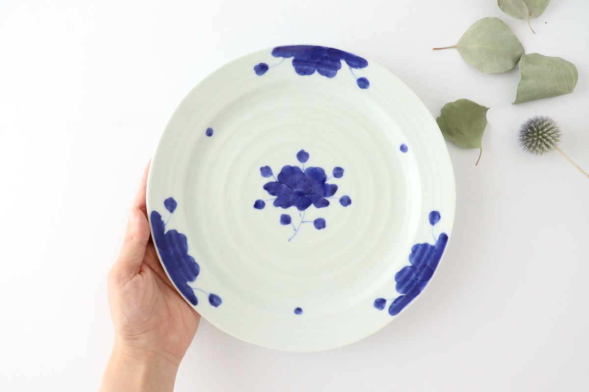 Plate Potted Peony 24cm/9.4in | Arita Ware