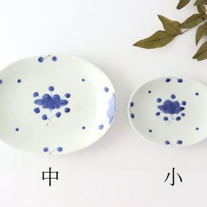 Oval plate, medium porcelain, peonies, Arita ware