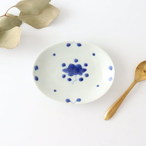 Oval plate, small porcelain, peonies, Arita ware