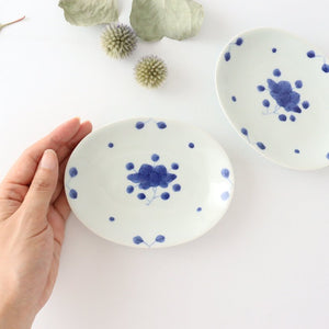 Oval plate, small porcelain, peonies, Arita ware