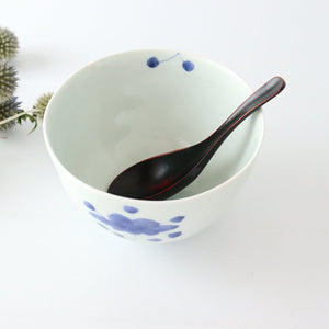 Round noodle bowl, porcelain, peonies, Arita ware