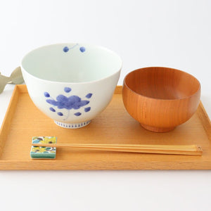 Round noodle bowl, porcelain, peonies, Arita ware