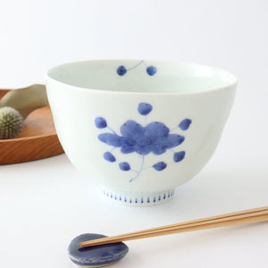 Round noodle bowl, porcelain, peonies, Arita ware