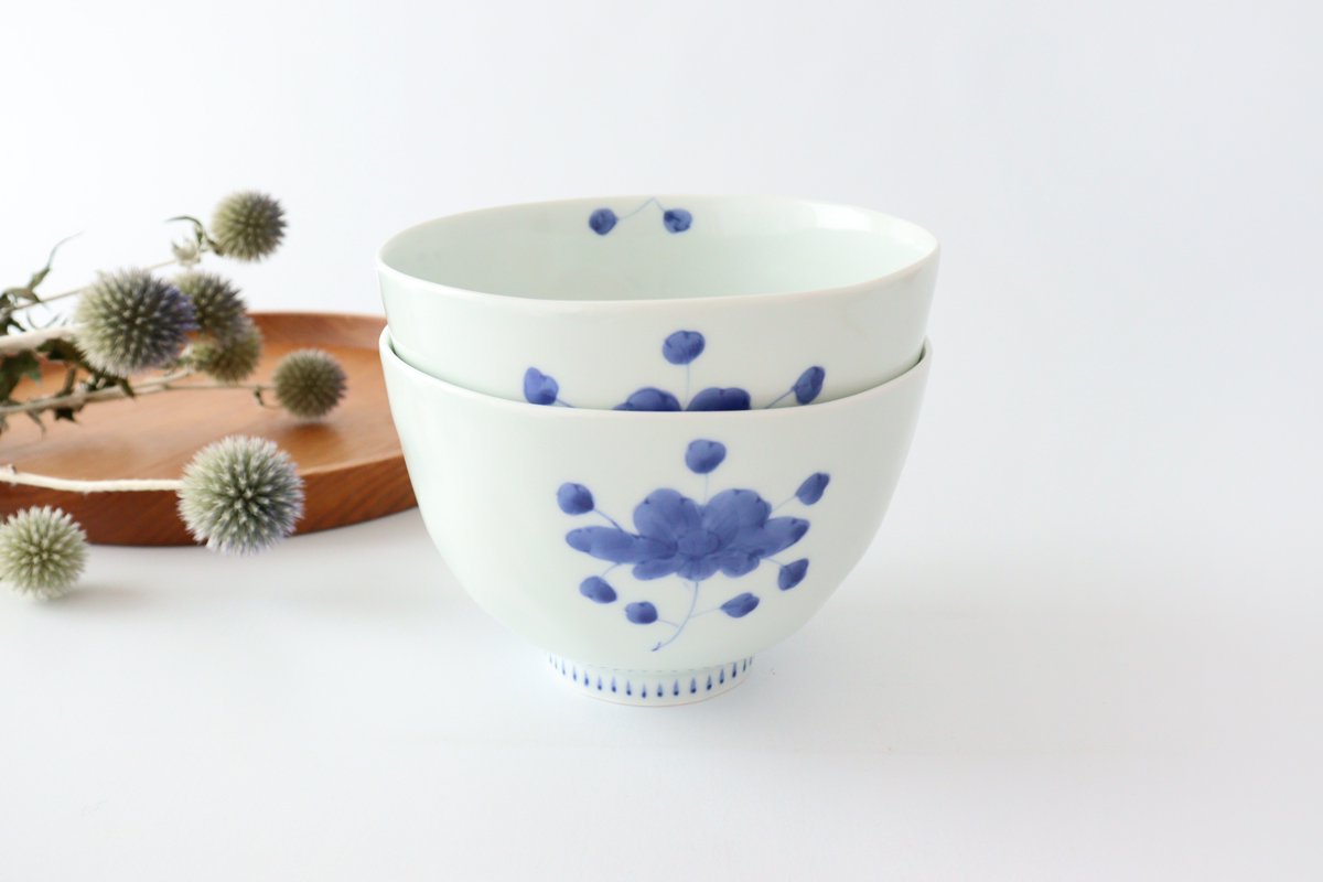 Round Noodle Bowl Peonies | Arita Ware