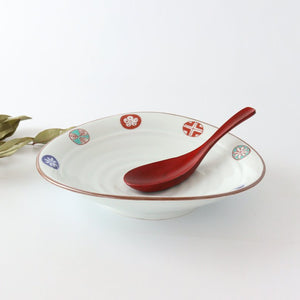 Oval 19.5cm/5.9in Plate Porcelain Dyed Nishiki Maru Crest Arita Ware