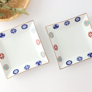 Squre Plate Round Pattern 16.5㎝/6.49in | Sushi Plate Arita Ware