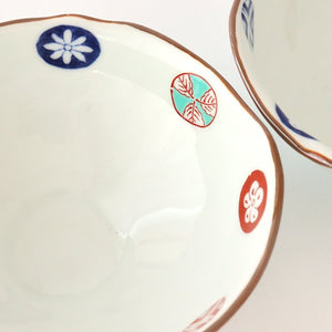 Cutting Bowl Porcelain Dyed Nishiki Maru Crest Arita Ware