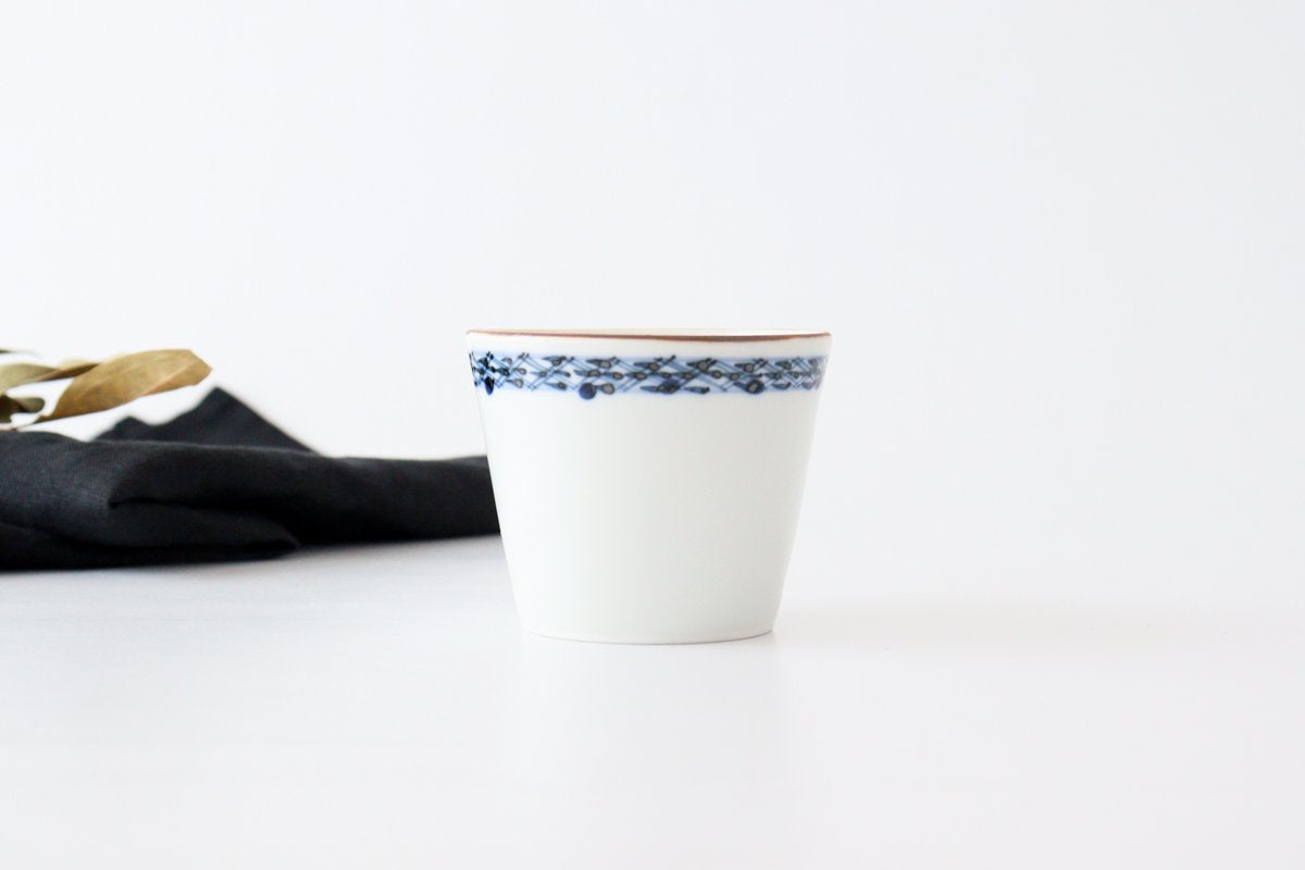 Soba Choko Blue-lined Pattern | Free Cup Arita Ware