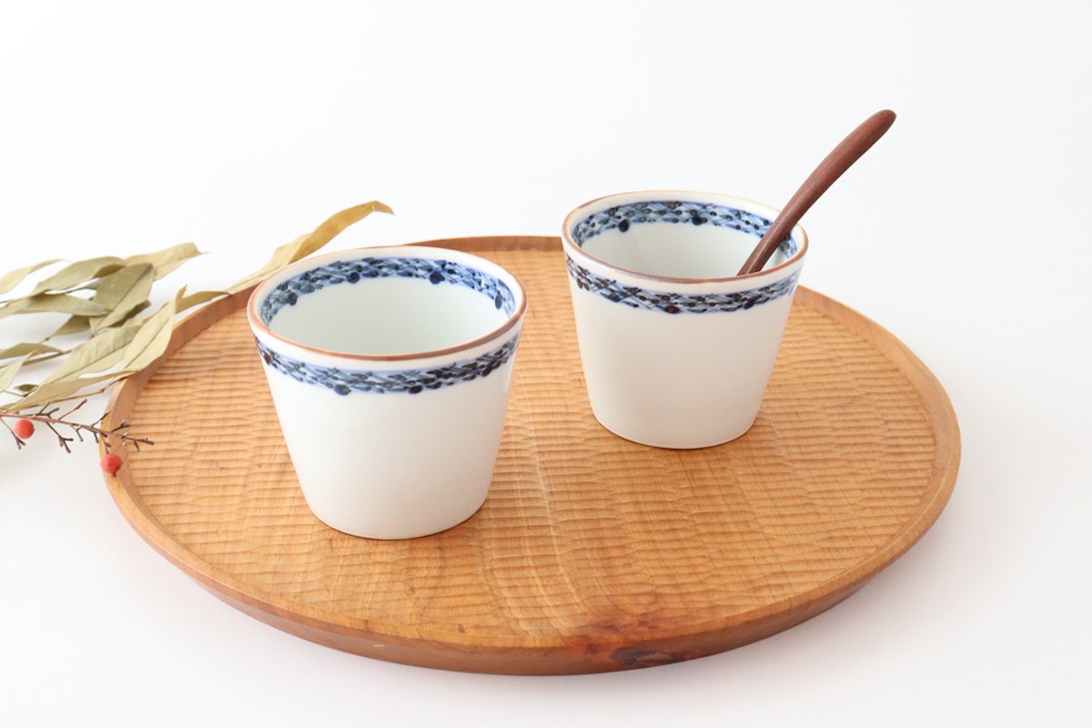 Soba Choko Blue-lined Pattern | Free Cup Arita Ware