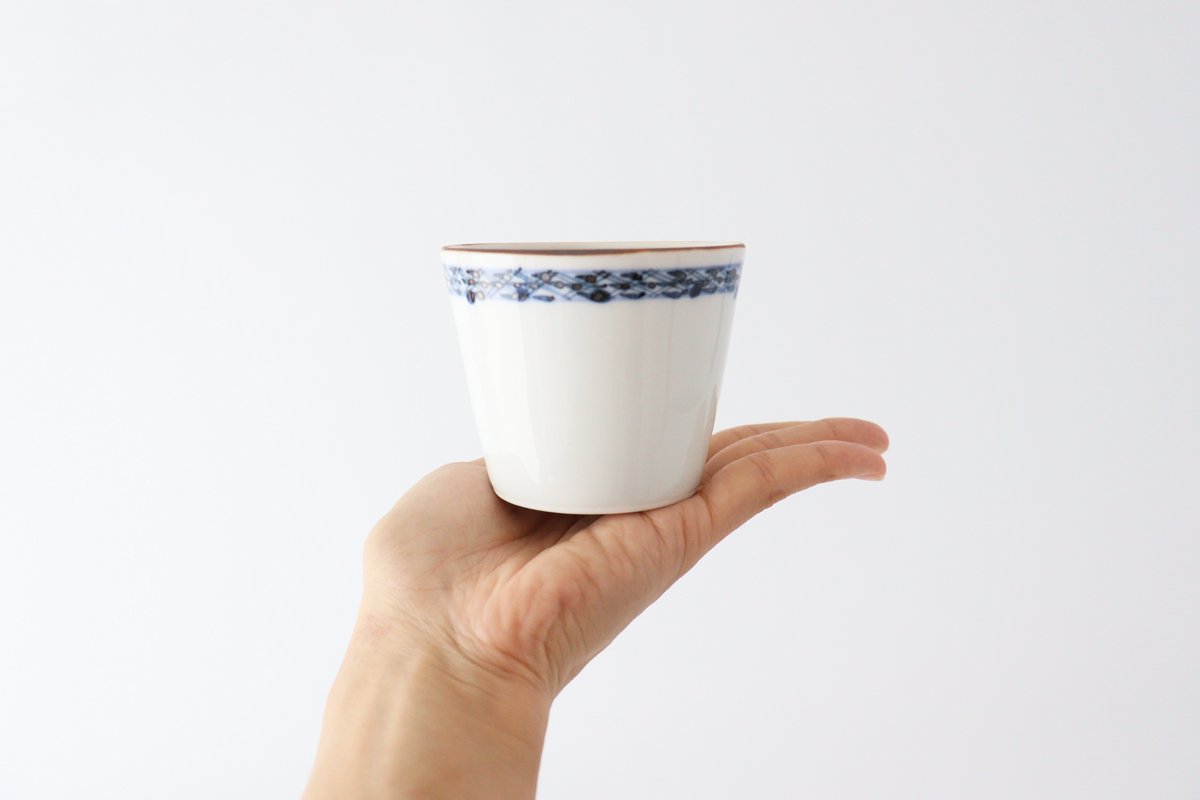 Soba Choko Blue-lined Pattern | Free Cup Arita Ware