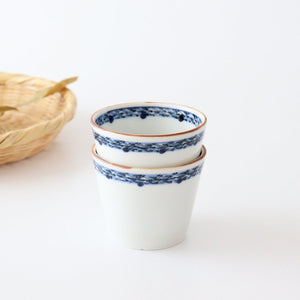 Soba Choko Blue-lined Pattern | Free Cup Arita Ware