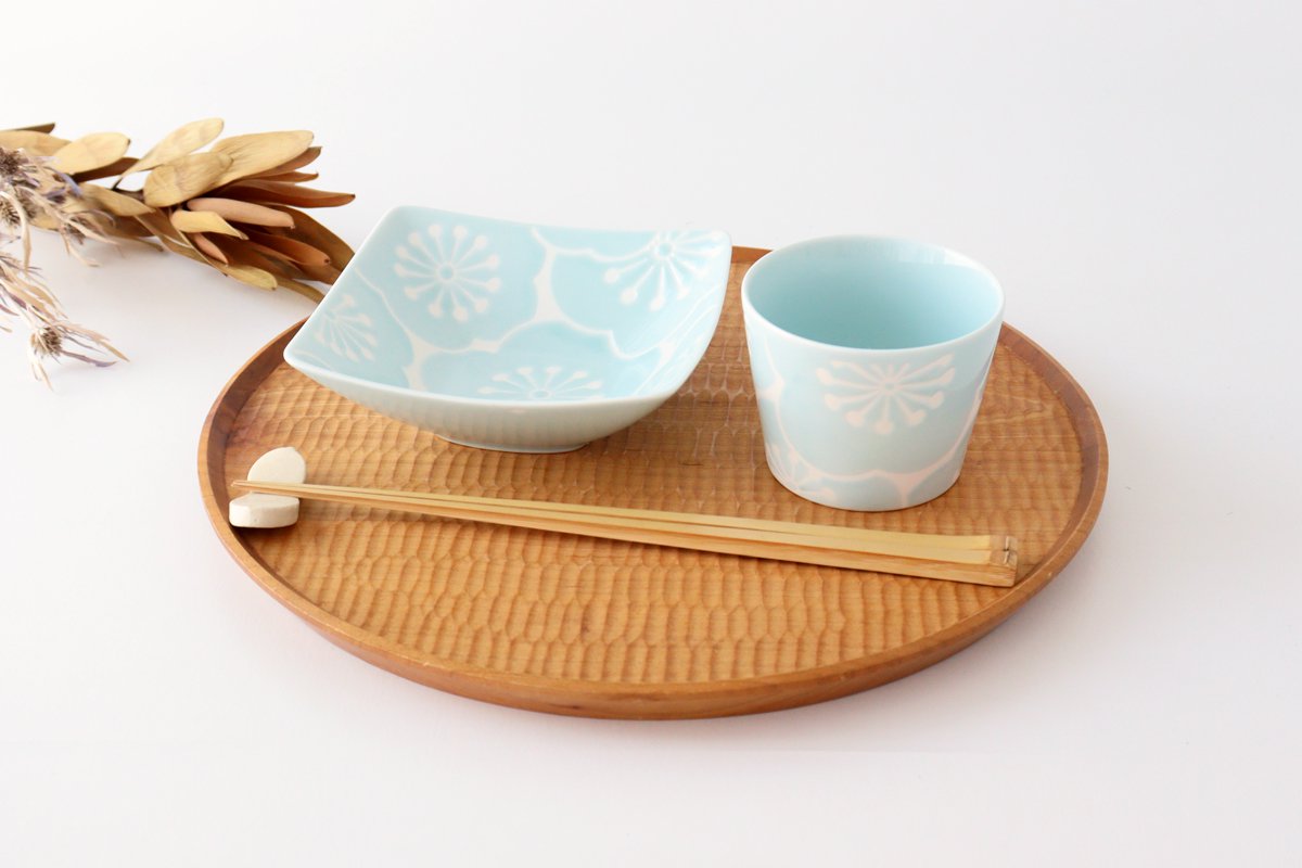 Square Bowl Plum Blue | Kobachi Hasami Ware