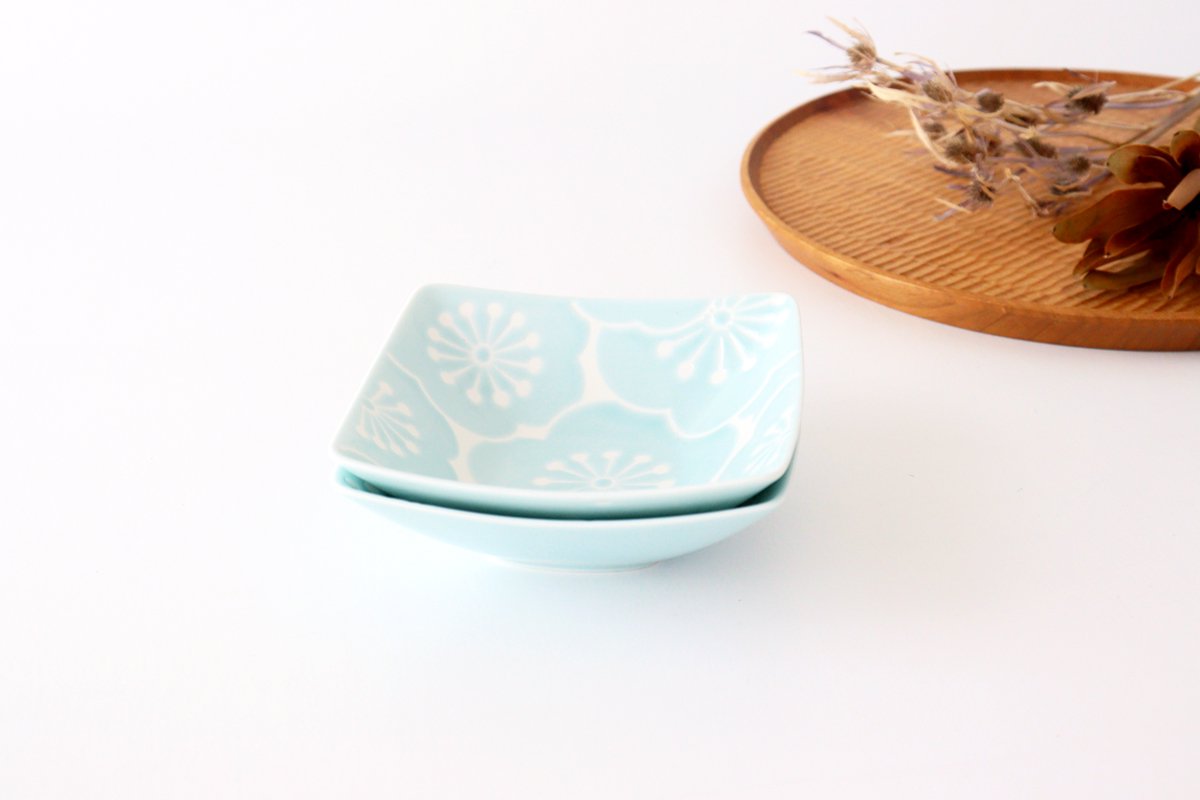 Square Bowl Plum Blue | Kobachi Hasami Ware