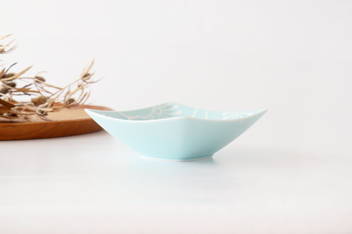 Square Bowl Plum Blue | Kobachi Hasami Ware