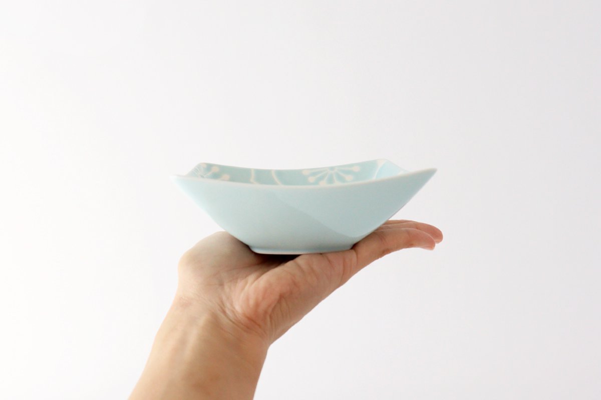 Square Bowl Plum Blue | Kobachi Hasami Ware