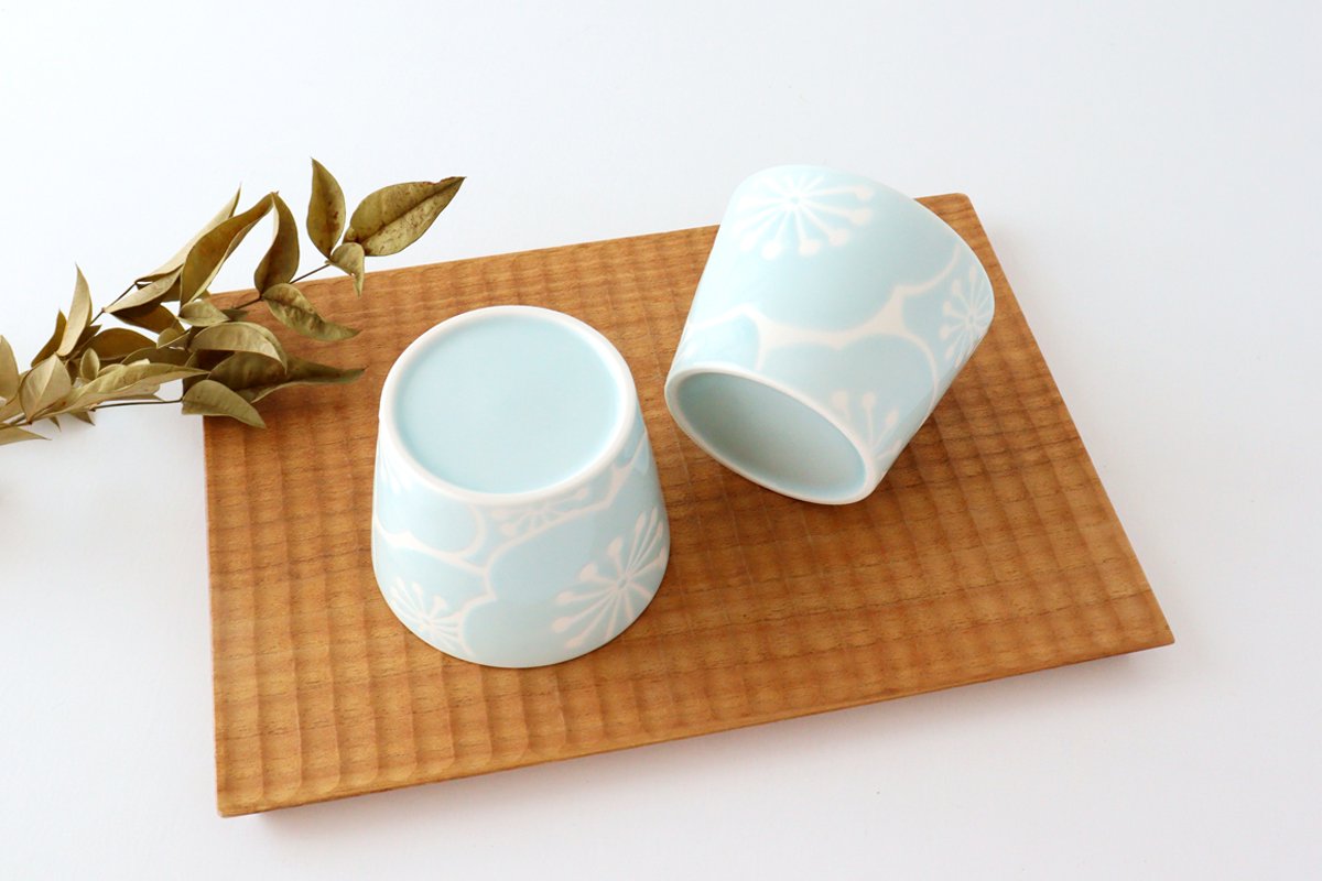 Inoko Plum Blue Porcelain Hafuri Hasami Ware