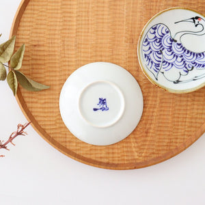 Small plate Tsuru pottery kotohogi Hasami ware