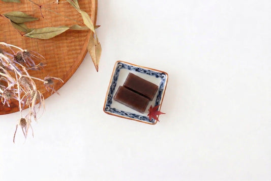 Square Sauce Plate Blue-lined Pattern | Arita Ware