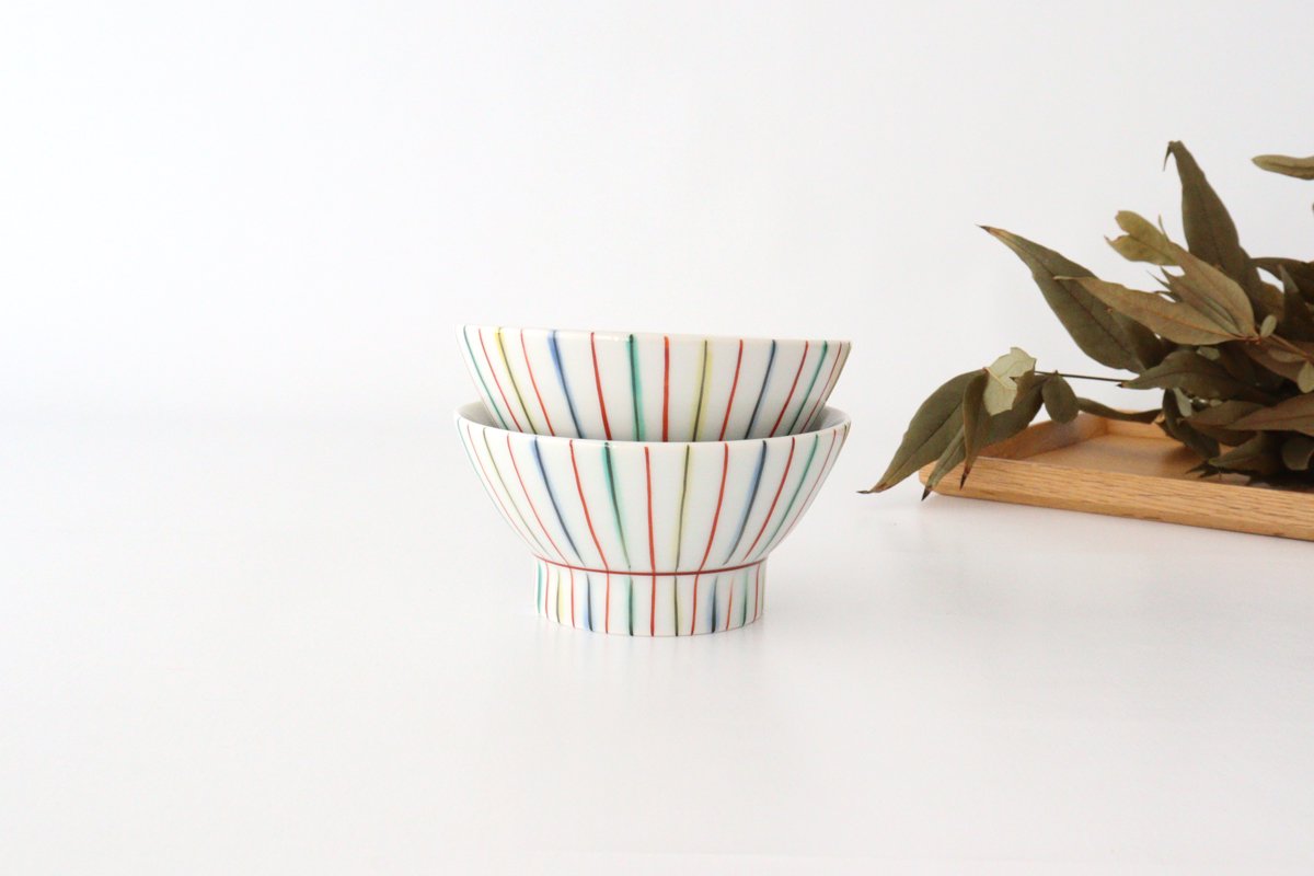 Bowl Tokusa porcelain Kurochin kiln Mino ware