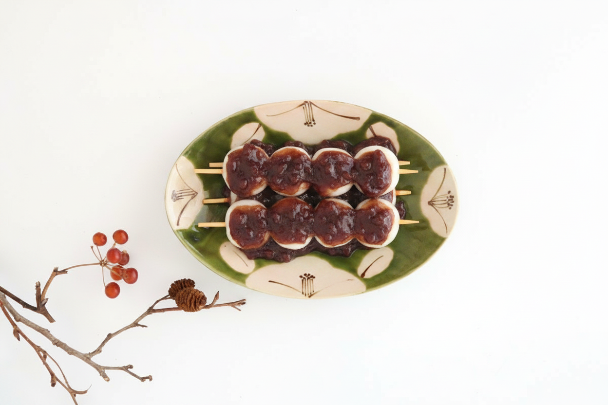 Zoho Kiln Oval Medium Plate Oribe White Camellia | Mino Ware