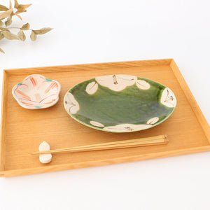 Oval Medium Plate Oribe Shiratsubaki Pottery Kurochin Kiln Mino Ware