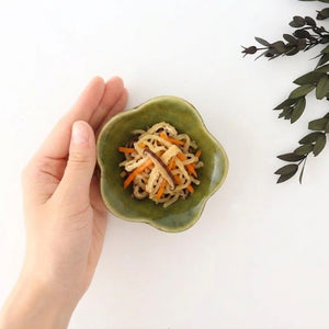 Zoho Kiln Small Plate Green Camellia | Mino Ware