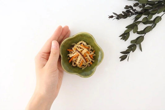 Zoho Kiln Small Plate Green Camellia | Mino Ware