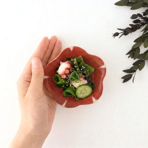 Zoho Kiln Small Plate Red Camellia | Mino Ware