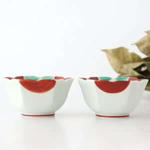 Zoho Kiln Small Bowl Red Camellia | Kobachi Mino Ware