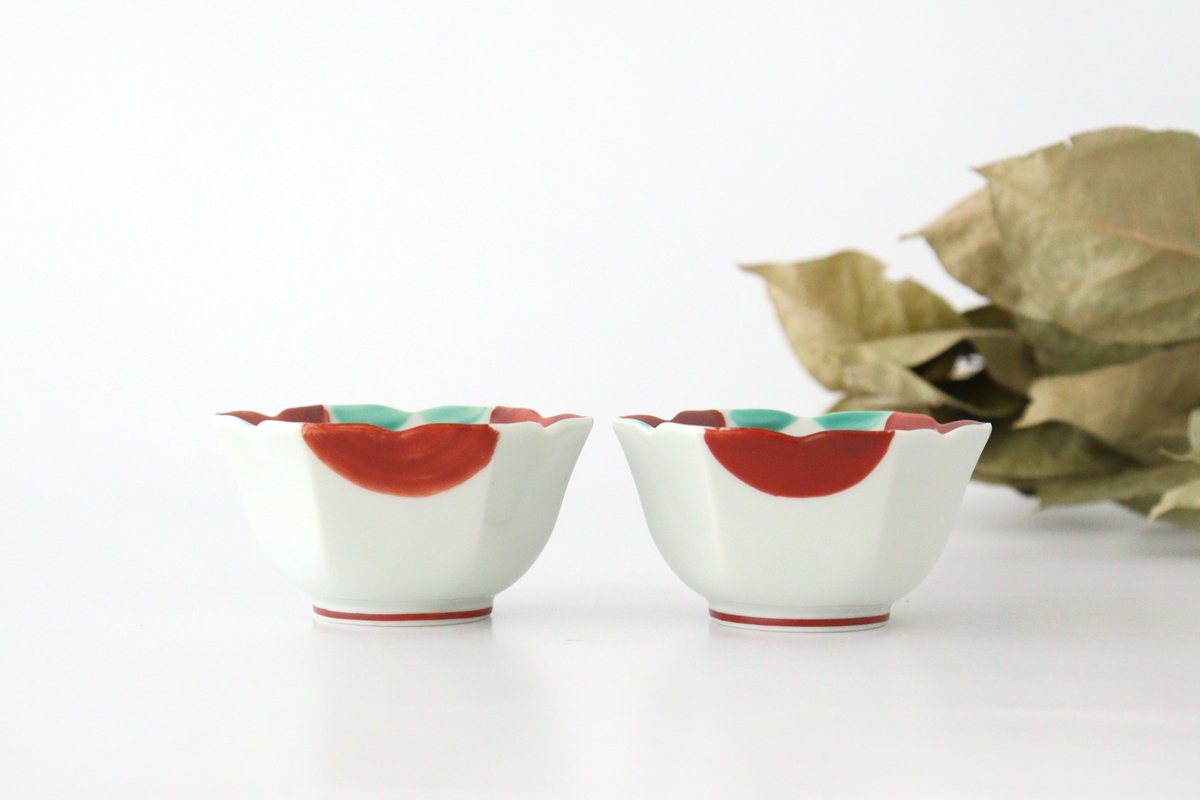 Zoho Kiln Small Bowl Red Camellia | Kobachi Mino Ware