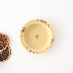 Condiment plate Kiseto pottery Kurochin kiln Mino ware