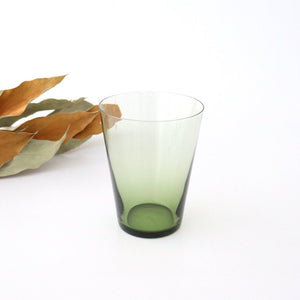 Fifties Tumbler Forest Green Glass Sghr Sugahara