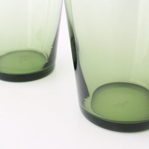 Fifties Tumbler Forest Green Glass Sghr Sugahara