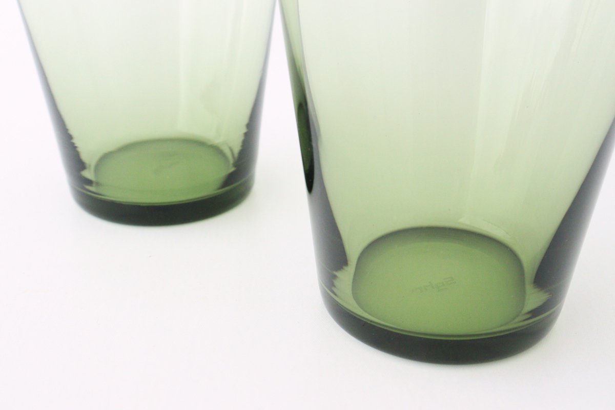Fifties Tumbler Forest Green Glass Sghr Sugahara