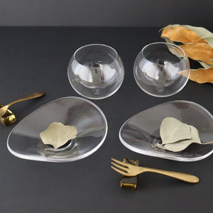 Cutlery Rest Square S Tan Glass Sghr Sugahara